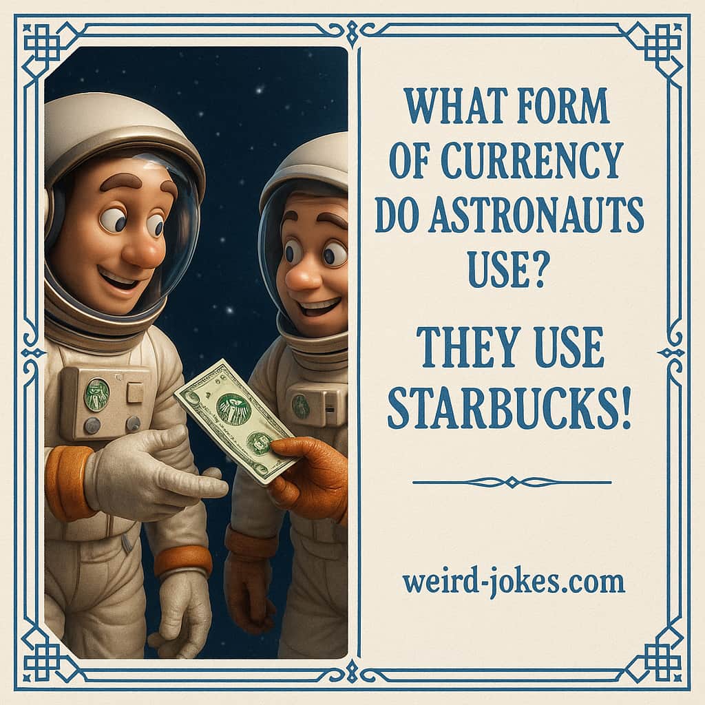 What form of currency do astronauts use? They use Starbucks!