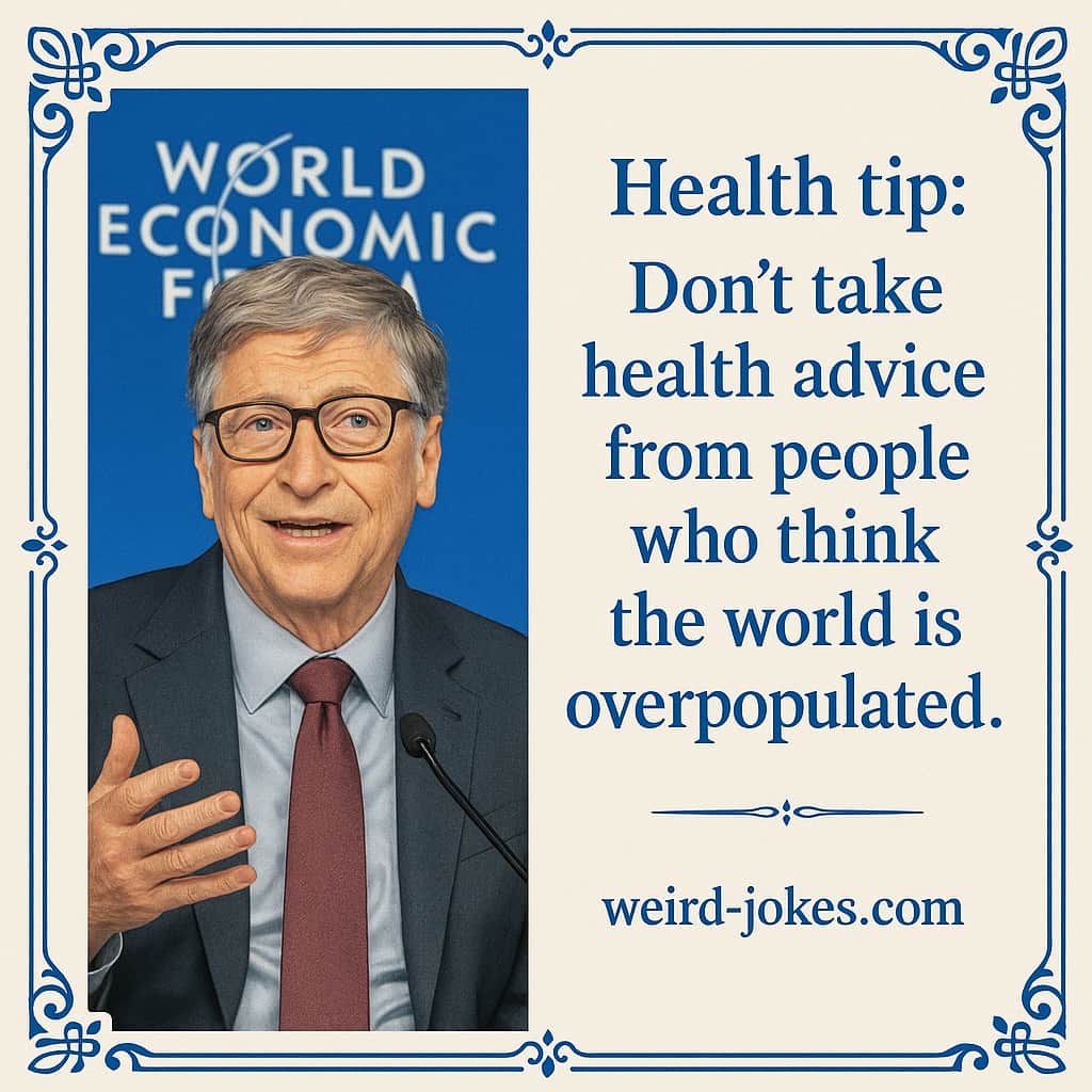 Health tip: Don't take health advice from people who think the world is overpopulated.