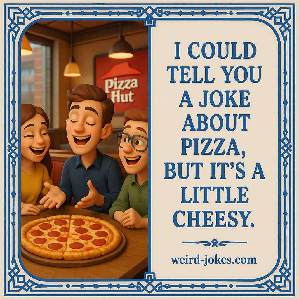 I COULD TELL YOU A JOKE ABOUT PIZZA, BUT IT'S A LITTLE CHEESY.