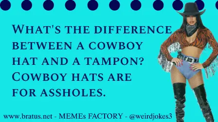 Cowboy Jokes meme.