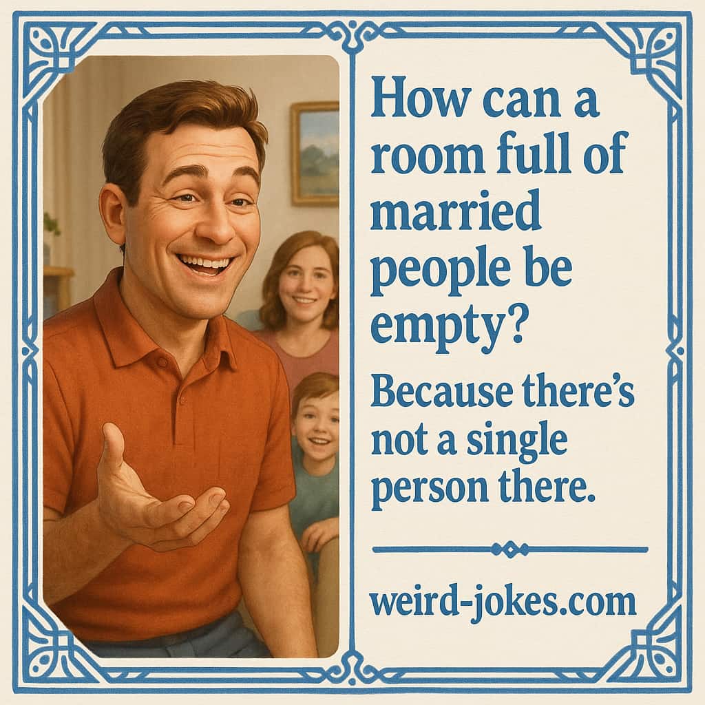 How can a room full of married people be empty? Because there's not a single person there.