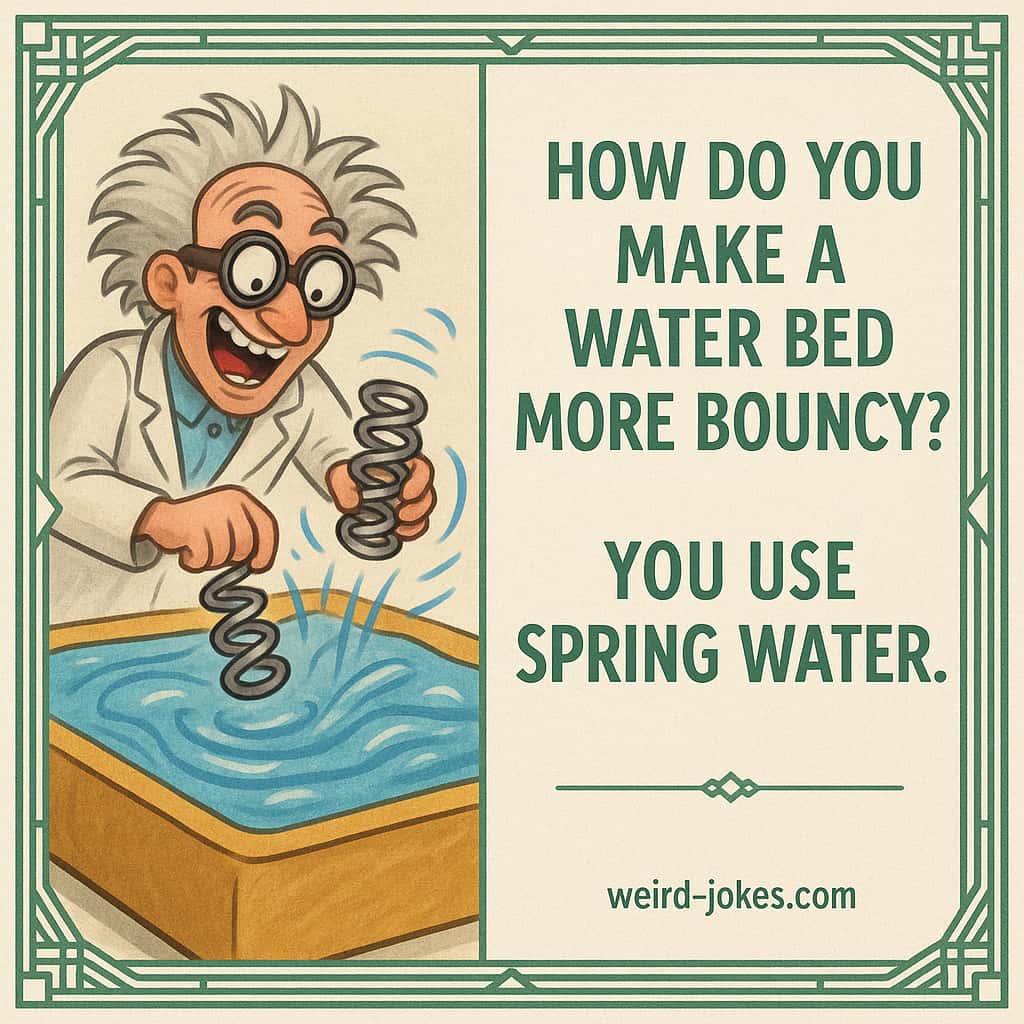 How do you make a water bed more bouncy? You use spring water.