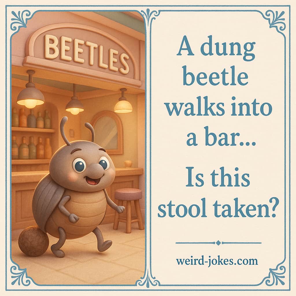 A dung beetle walks into a bar...Is this stool taken?