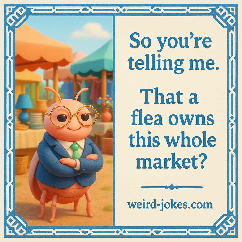 So you’re telling me… That a flea owns this whole market?