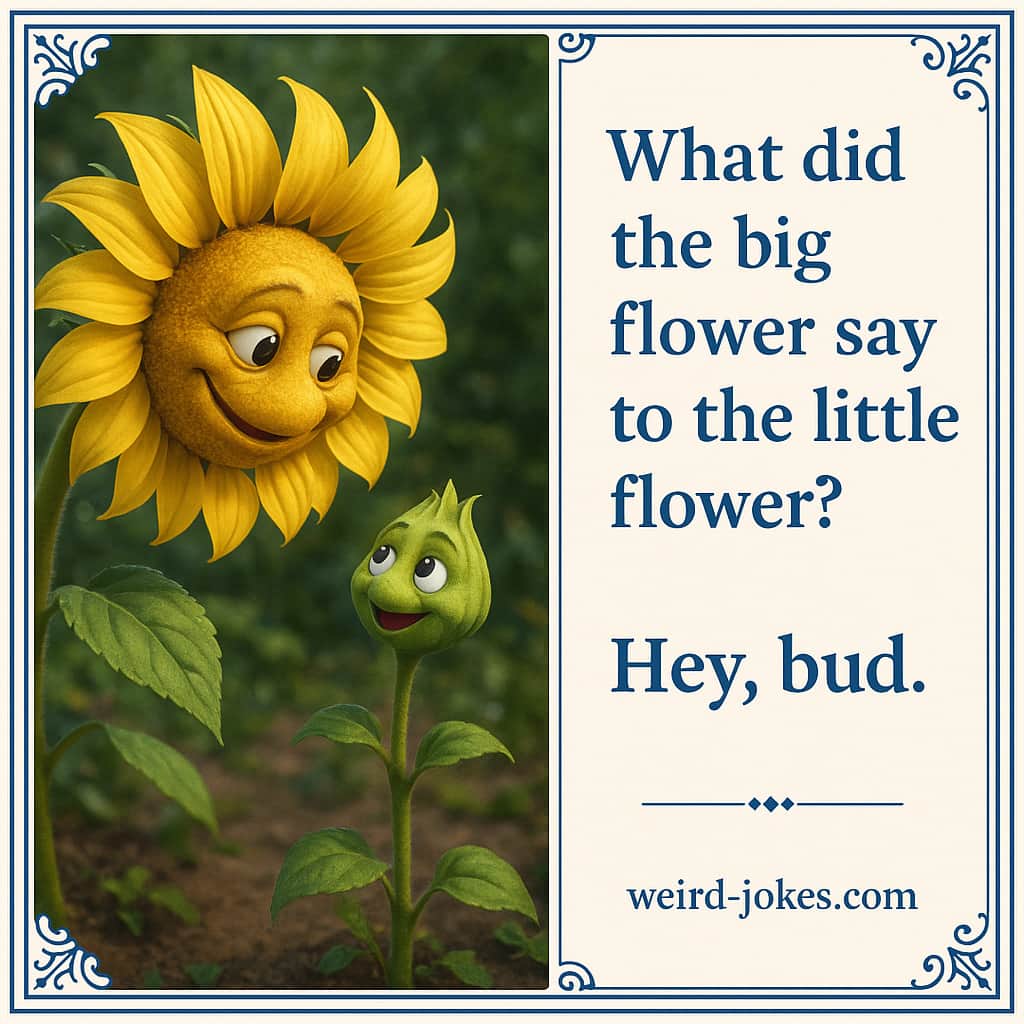What did the big flower say to the little flower? Hey, bud.