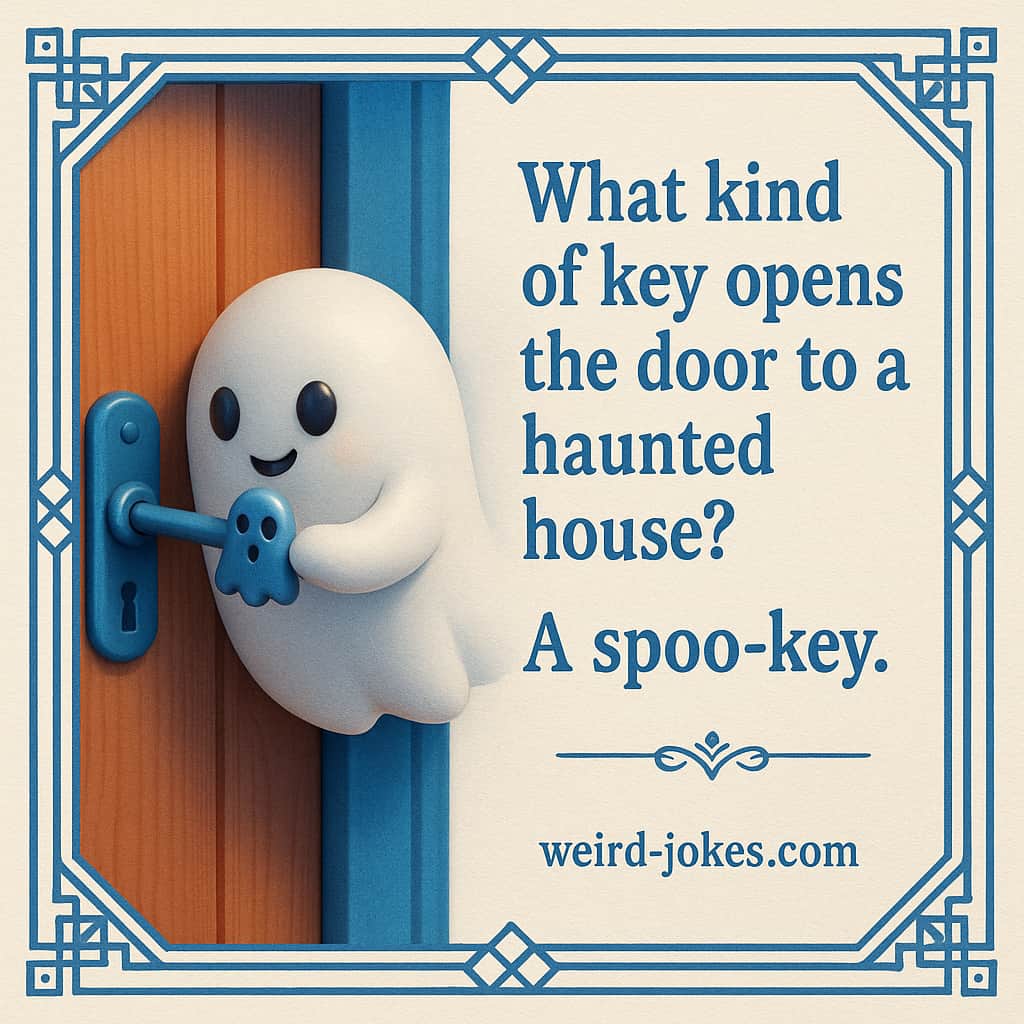 What kind of key opens the door to a haunted house? A spoo-key.