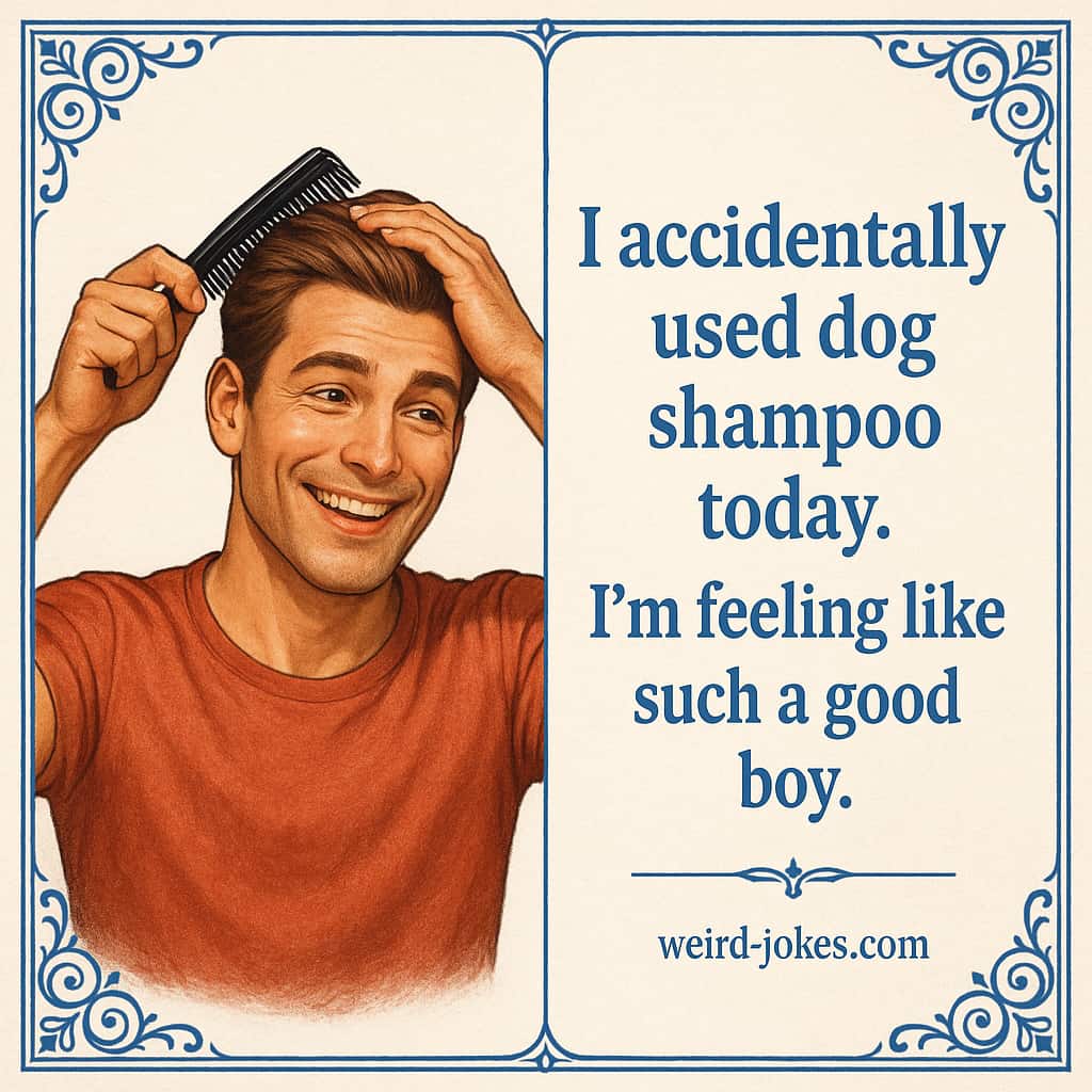 I accidentally used dog shampoo today. I'm feeling like such a good boy.