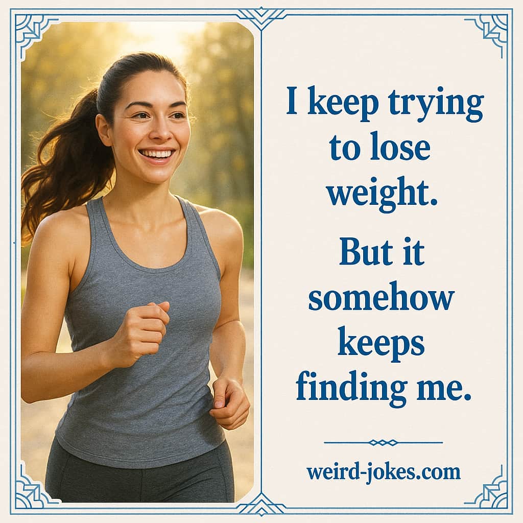 I keep trying to lose weight. But it somehow keeps finding me.