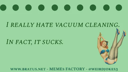 I really hate vacuum cleaning. In fact, it sucks.