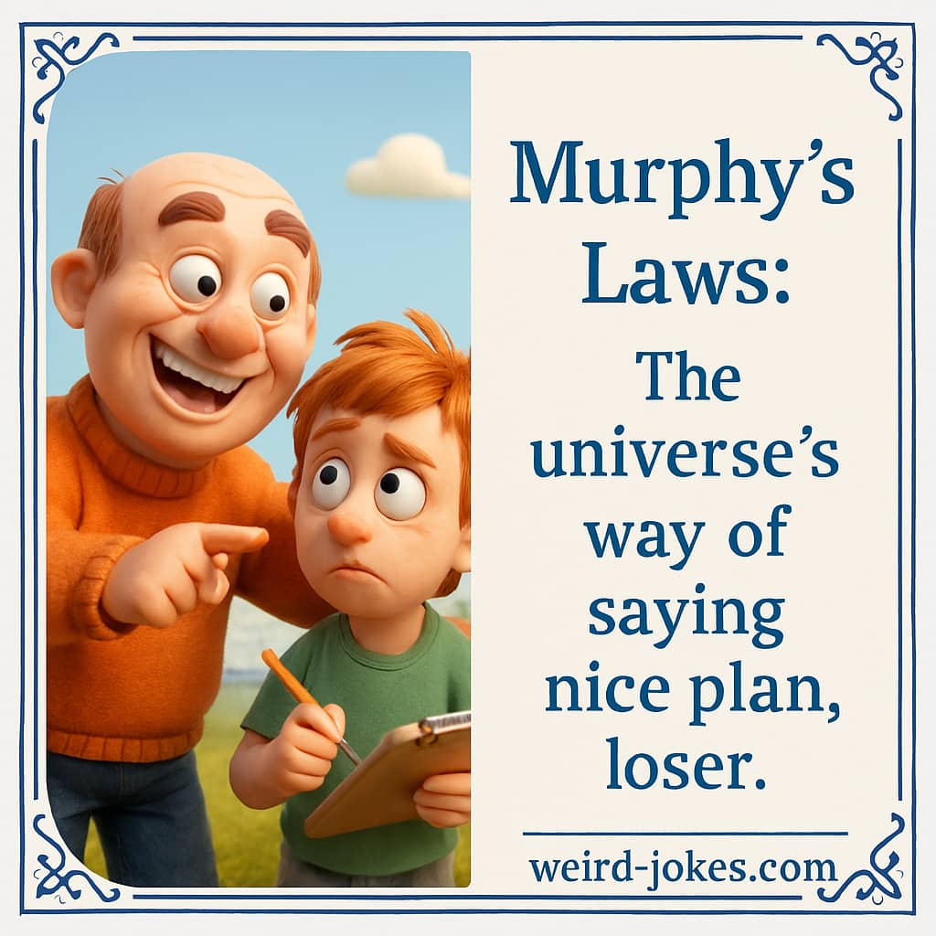 Murphy's Laws meme: The universe's way of saying nice plan, loser.