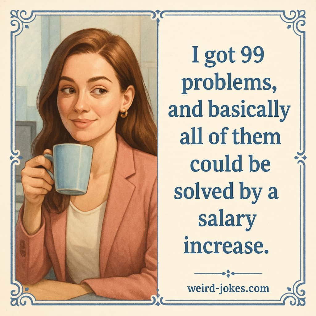 I got 99 problems, and basically all of them could be solved by a salary increase.