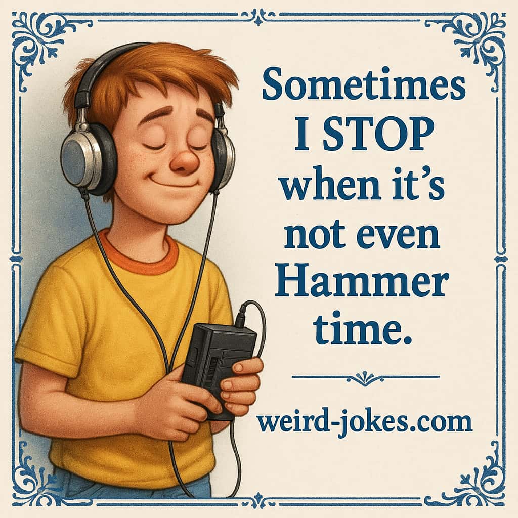 Sometimes I STOP when it's not even Hammer time.