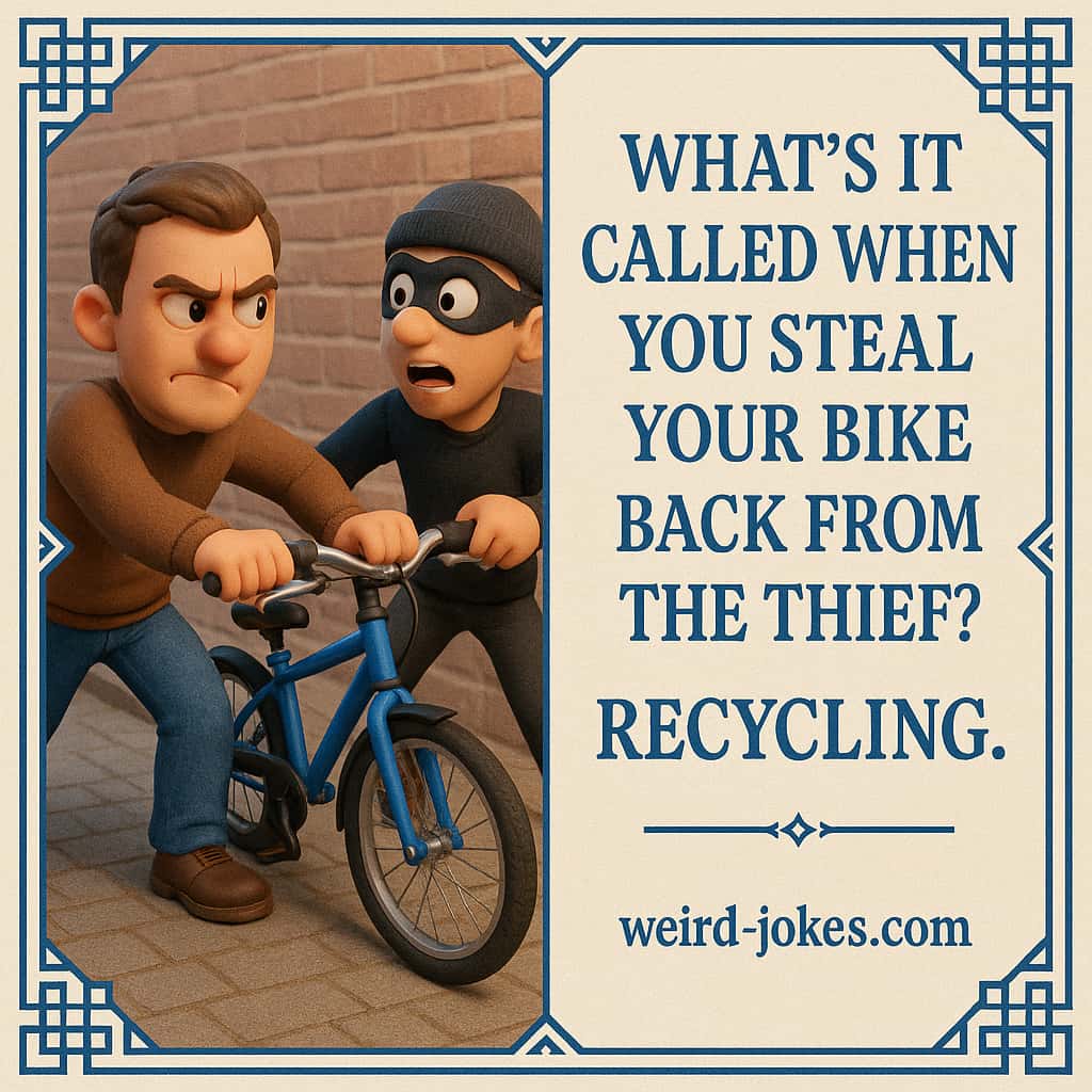 What’s it called when you steal your bike back from the thief? Recycling.