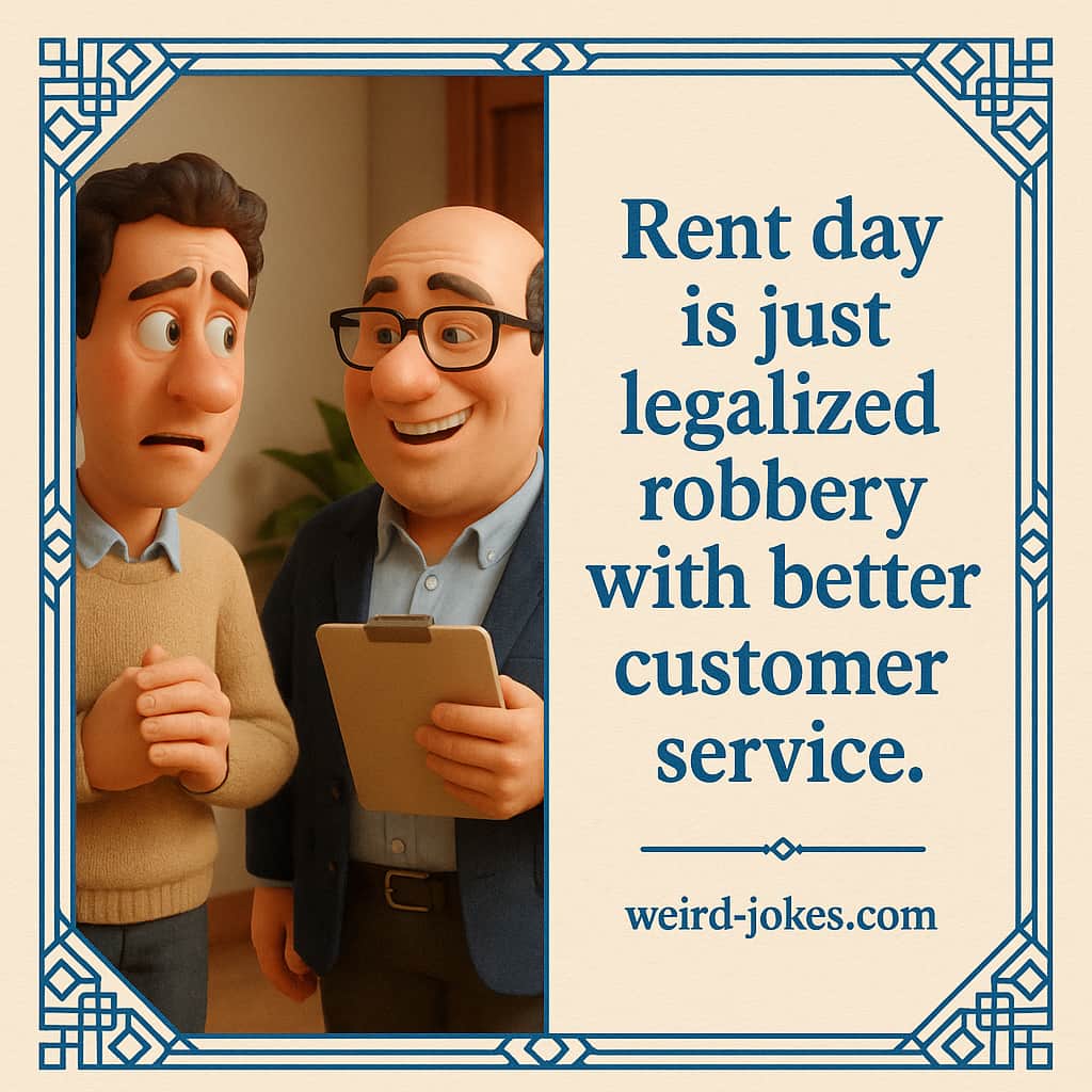 Rent day is just legalized robbery with better customer service.