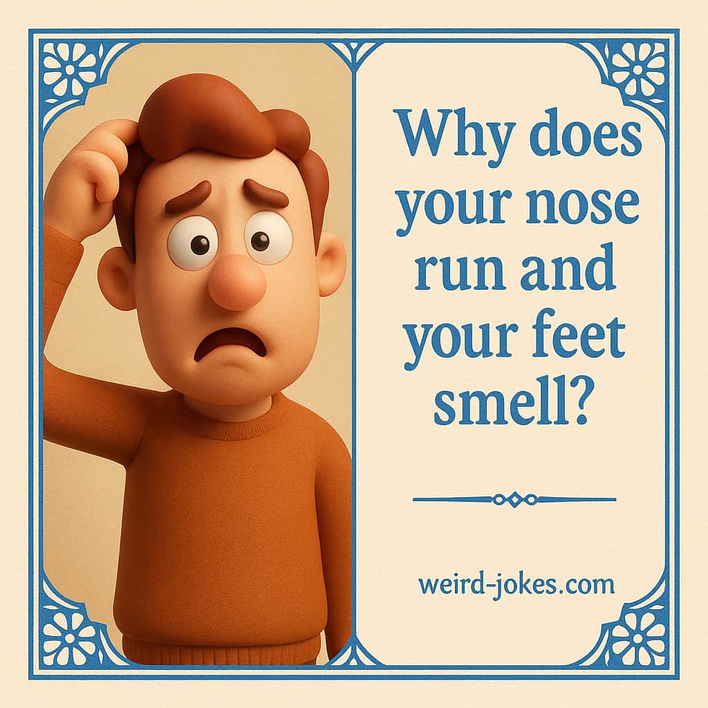 Why does your nose run and your feet smell?