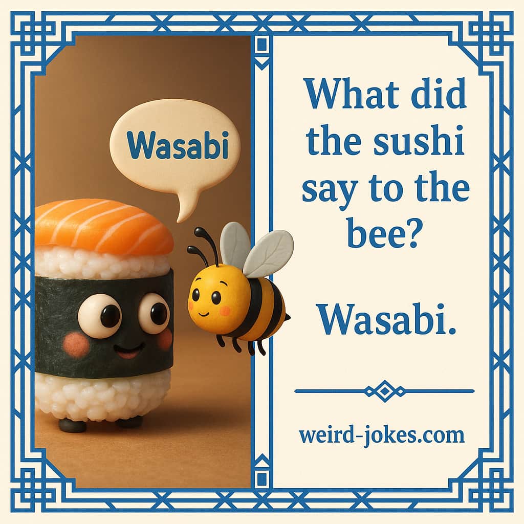 What did the sushi say to the bee? Wasabi.