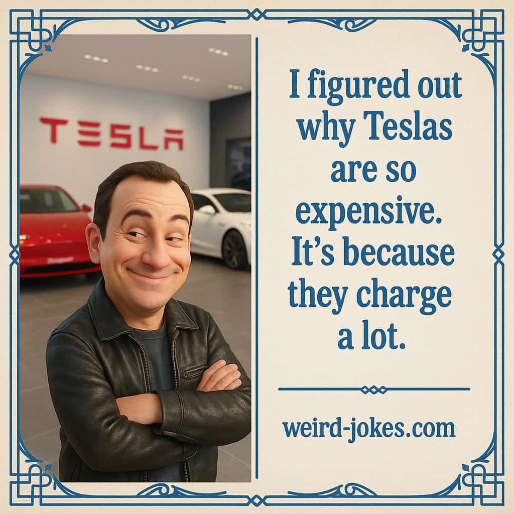 I figured out why Teslas are so expensive. It’s because they charge a lot.