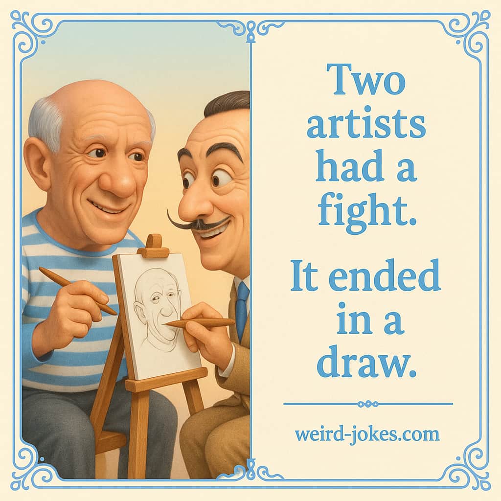 Two artists had a fight. It ended in a draw.