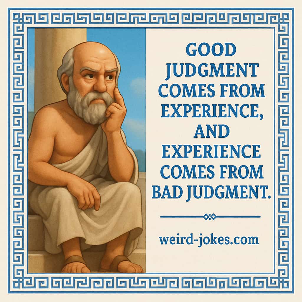 Good judgment comes from experience, and experience comes from bad judgment.